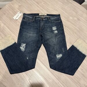 Vintage ET Etienne Marcel Two Toned Distressed Y2K Jeans Size 28 VTG Women's NEW